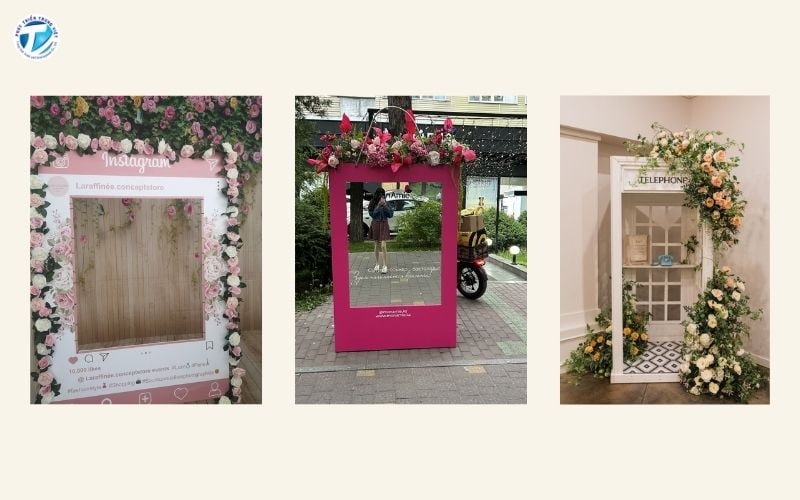 Khung chụp hình check in cho quán cafe – nhà hàng